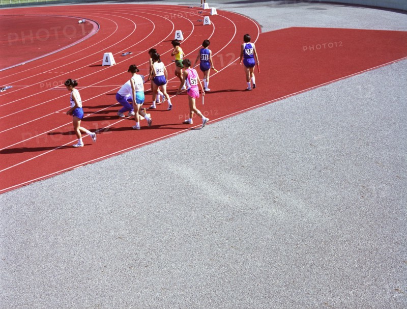 Group of Girls on Running Track