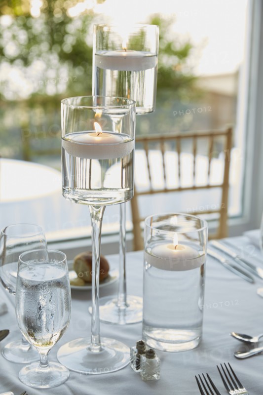 Candles on Wedding Reception Table