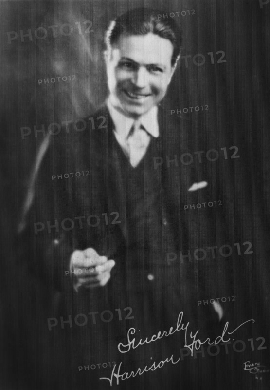 Silent Film Actor Harrison Ford, Publicity Portrait, Photo by Evans Studio, L.A., 1928