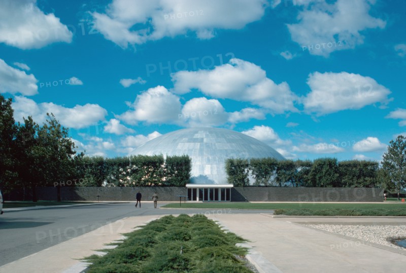 architecture, dome, modern, Eero Saarinen, General Motors, historical,