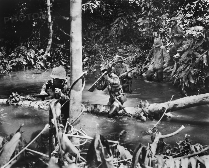 U.S. marines, military, New Britain, World War II, historical,