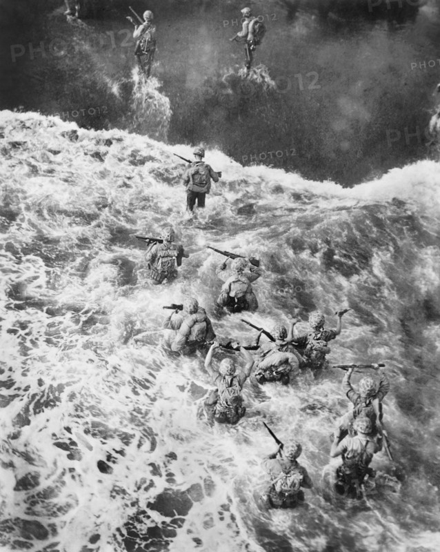 U.S. marines, military, Cape Gloucester, World War II, historical,