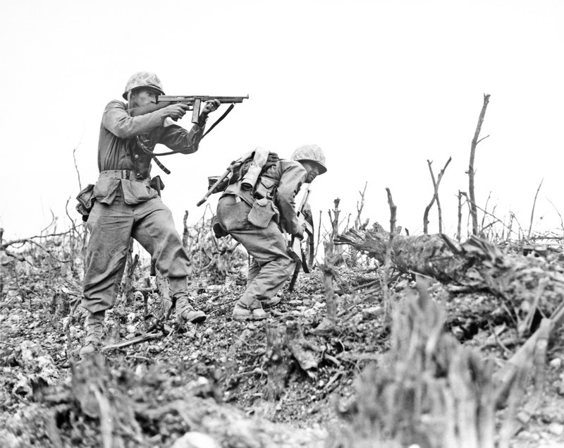 U.S. marines, military, Okinawa, World War II, historical,