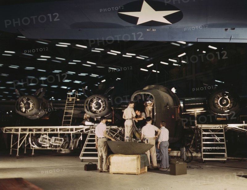 men, occupations, manufacturing, airplanes, World War II, historical,