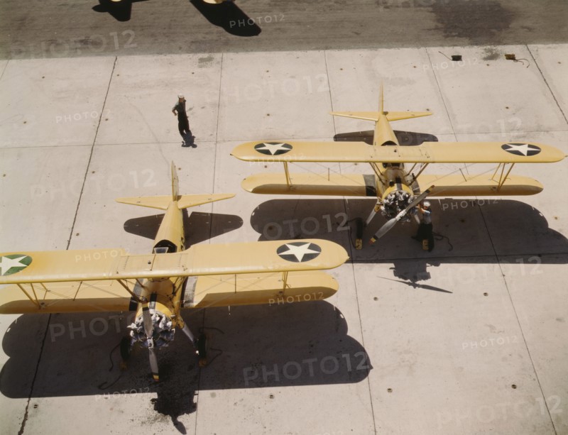 Navy N2S primary land planes at the Naval Air Base in Corpus Christi
