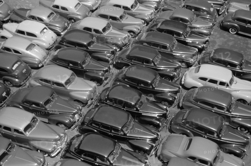 High Angle View of Cars in Parking Lot
