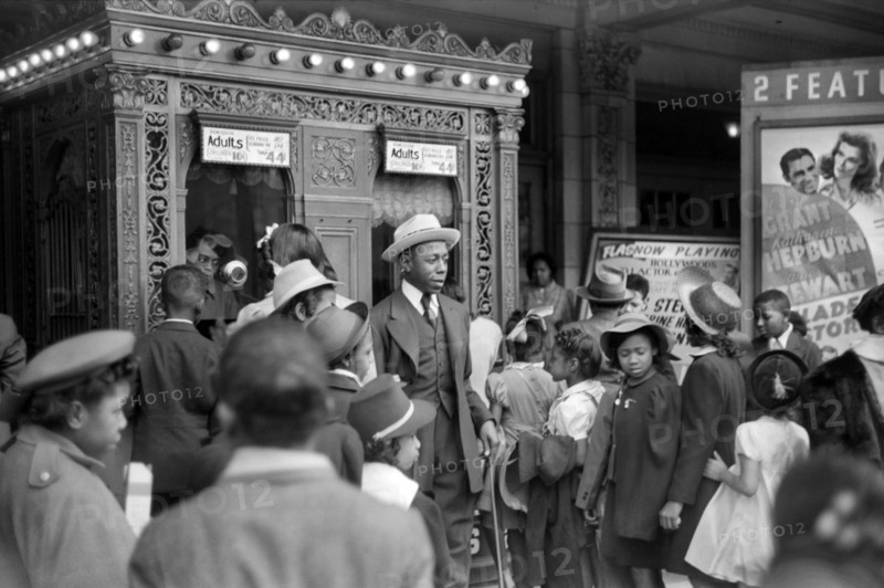 Children in front of Moving Picture Theater