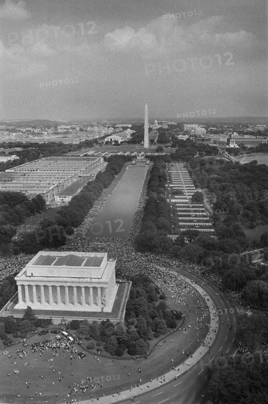 High Angle View of Marchers
