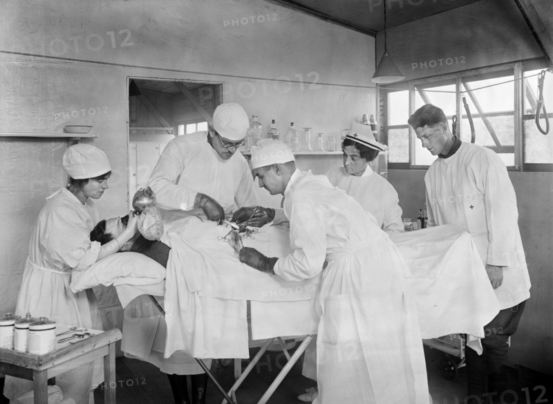 Operation being Performed on Soldier
