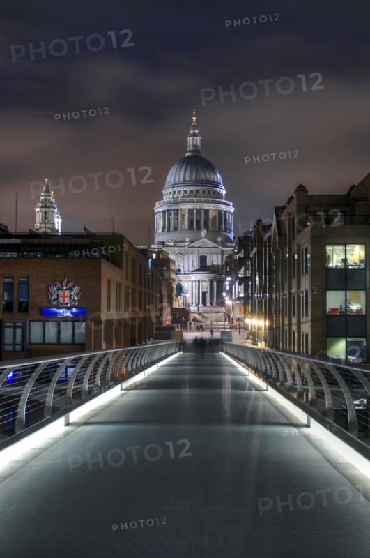 View of St Paul's Cathedral from Millennium Bridge