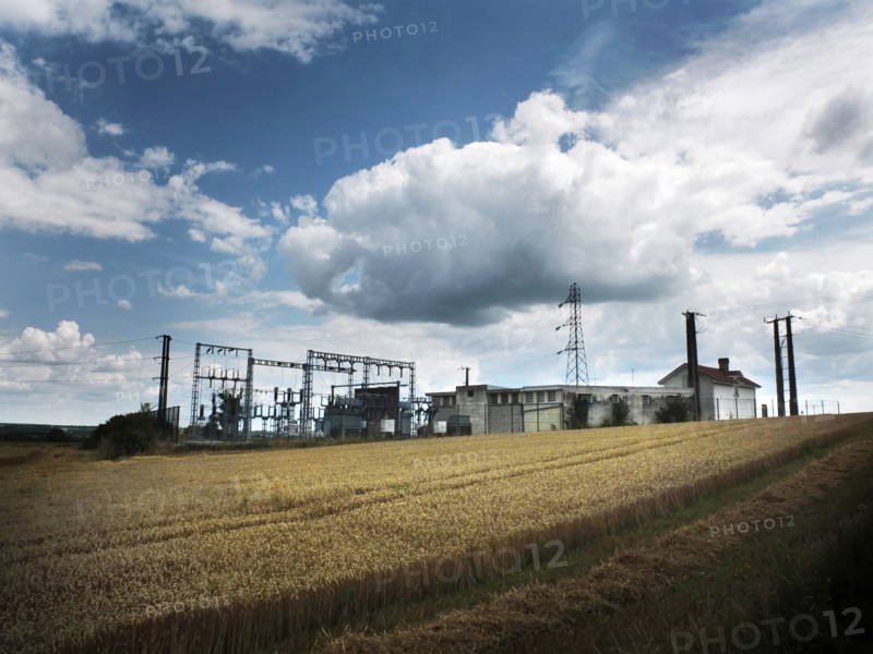 Electricity Substation in Rural Field