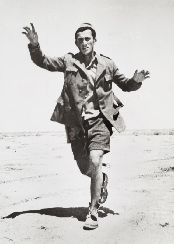 Italian Infantryman Surrendering to British Troops