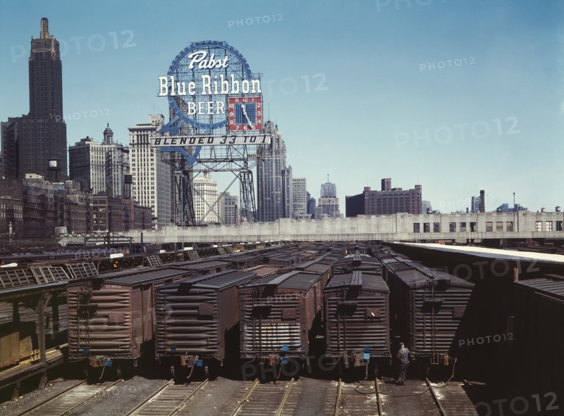 General view of part of South Water Street Illinois Central Railroad Freight Terminal