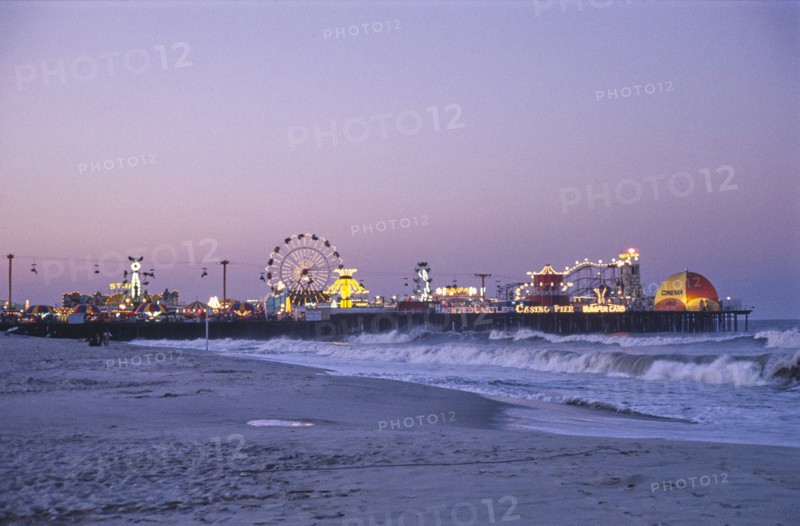 Casino Pier from beach at Dusk