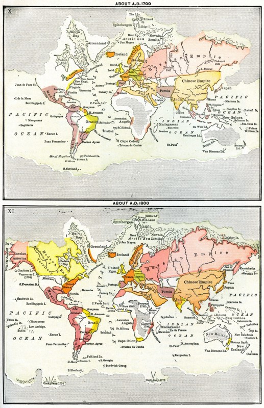 X Map of the World about A.D. 1700