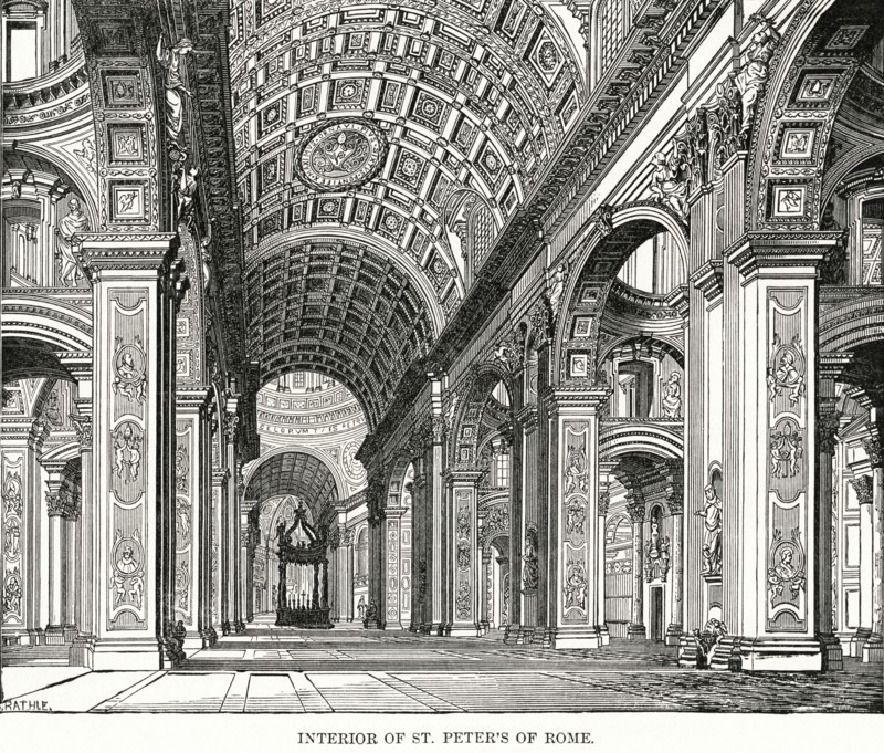 Interior of St. Peter's of Rome