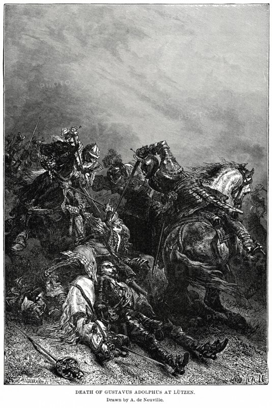 Death of Gustavus Adolphus at Lutzen