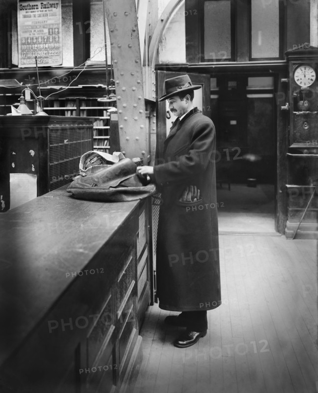 Man at Post Office, Washington, February 1907