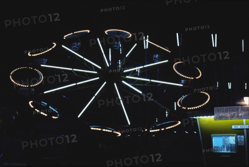 Amusement Park Ride at night, Atlantic City,