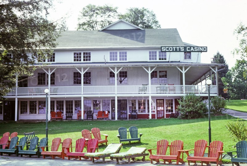Scott's Casino from Scott's Oquaga lake house, Scott's Family Resort, 1978