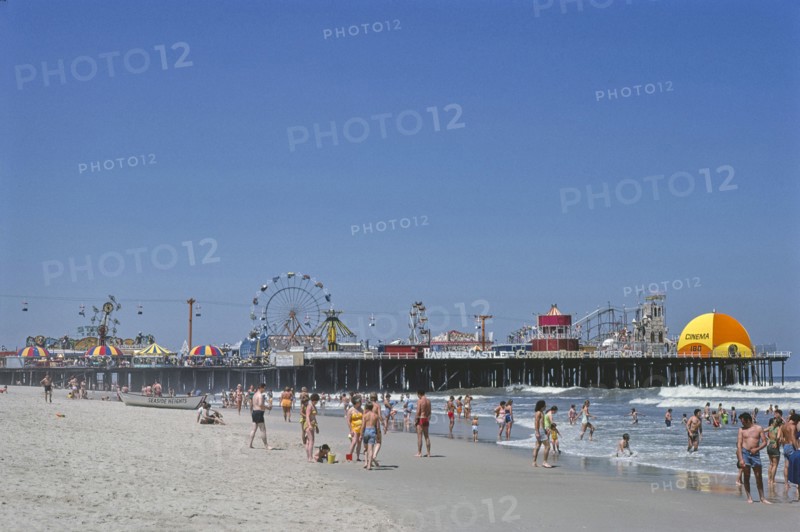 Casino Pier from beach, Seaside Heights, 1978