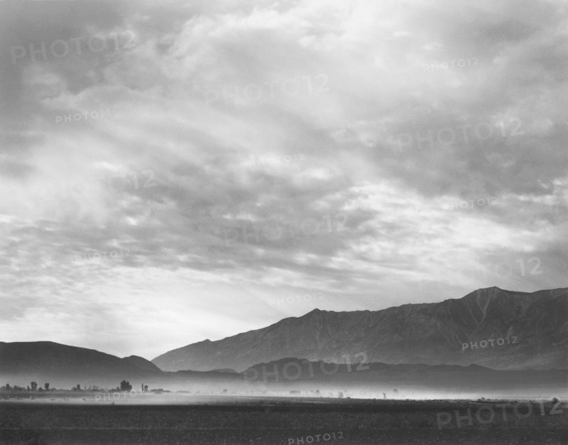 farm workers, Mt. Williamson in background, 1943