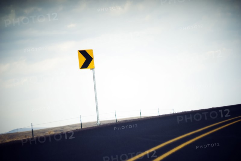 Directional Sign along Roadside ,,