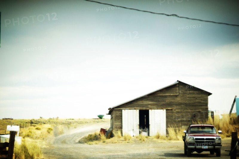 Pickup Truck and Wood Barn,,