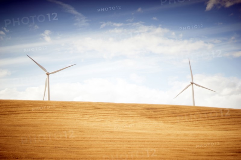 Wind Turbines in Agricultural Landscape,,