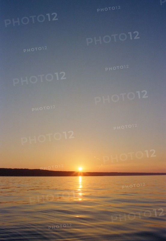 Peaceful Lake at Sunset,,
