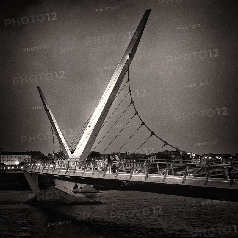 Peace Bridge at Night, Londonderry,