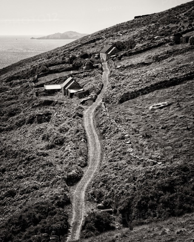 Rural Hillside Road and House, Slea Head,