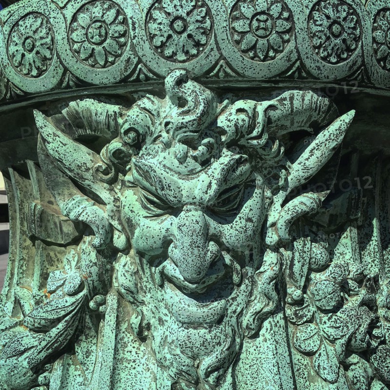 Close-Up detail on Flag Pole, Woolsey Hall,