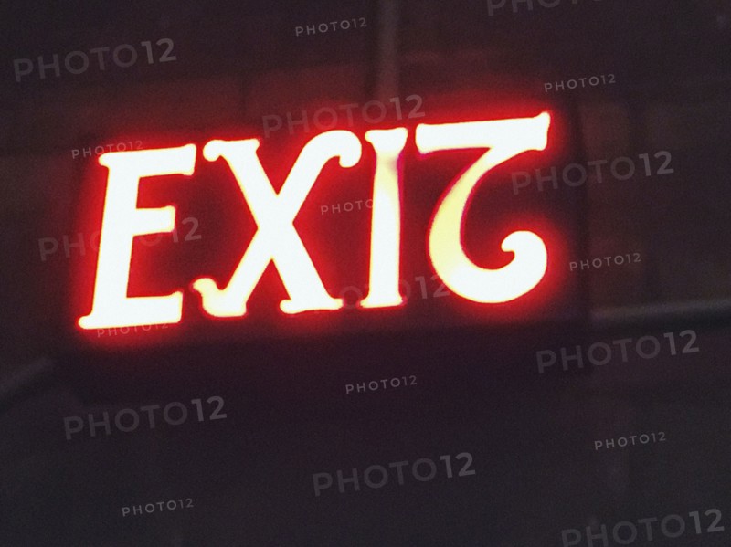 Neon Exit Sign,,