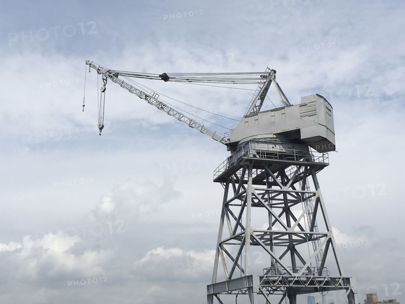 Construction Crane at Shipyard,,