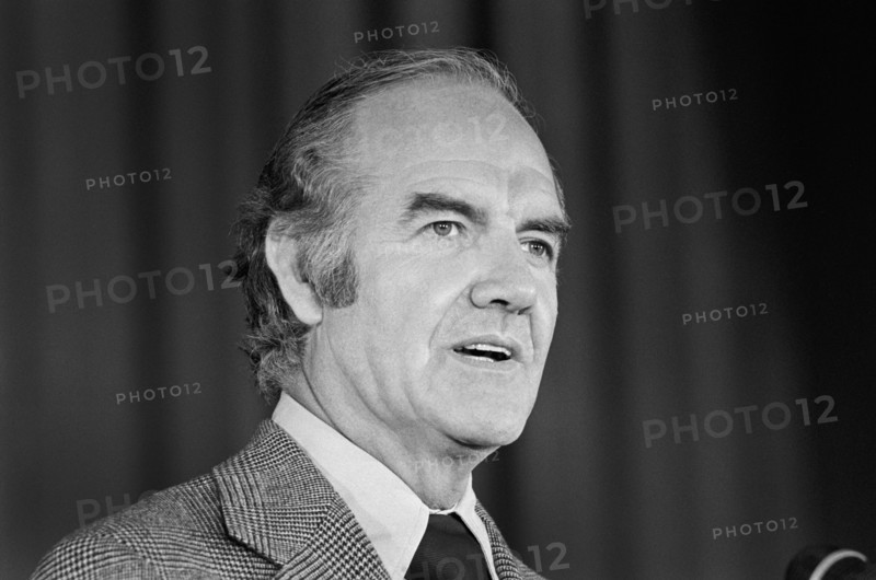 U.S. Senator George McGovern, speaking during Campaign for U.S. President