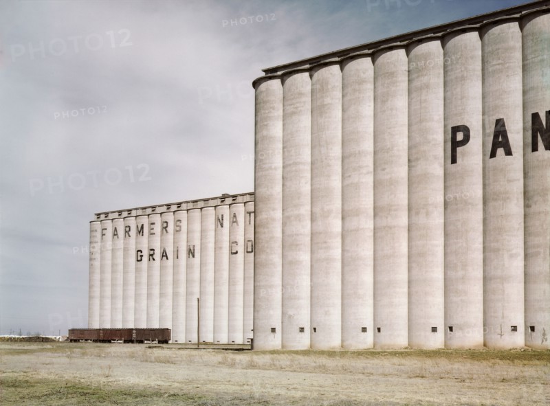 Grain Elevators along Route of Atchison, Topeka and Santa Fe Railroad
