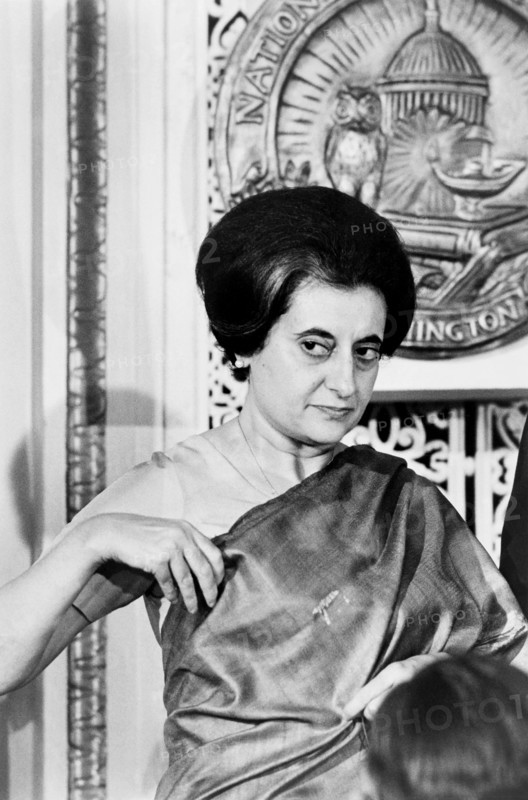 Indian Prime Minister Indira Gandhi at National Press Club, Washington