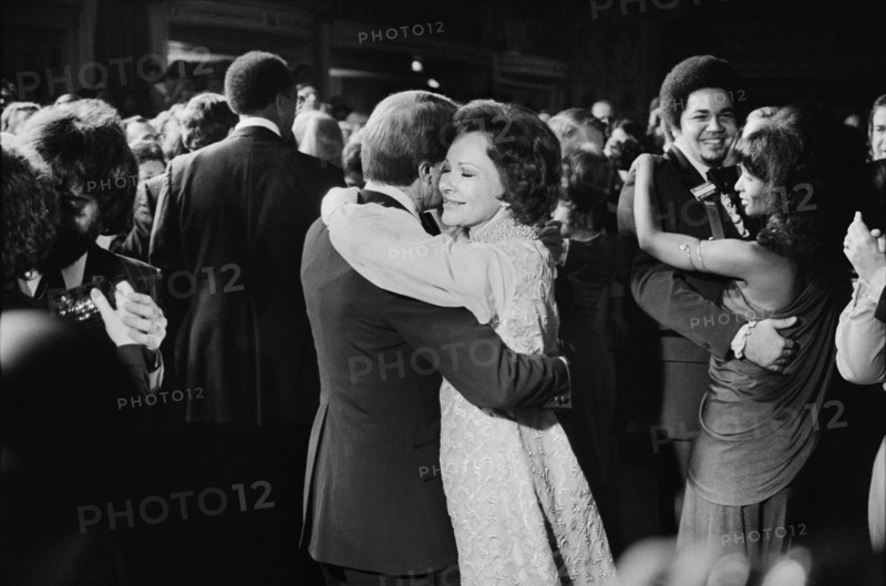 U.S President Jimmy Carter and U.S. First Lady Rosalynn Carter dancing at an Inaugural Ball, Washington