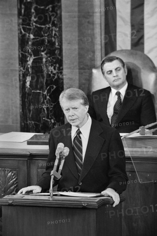 U.S. President Jimmy Carter delivering State of the Union Address to Joint Session of Congress, Washington