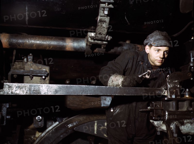 Young Worker at Chicago and North Western Railroad 40th Street Shops