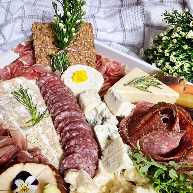 Charcuterie Grazing Board with Sausage