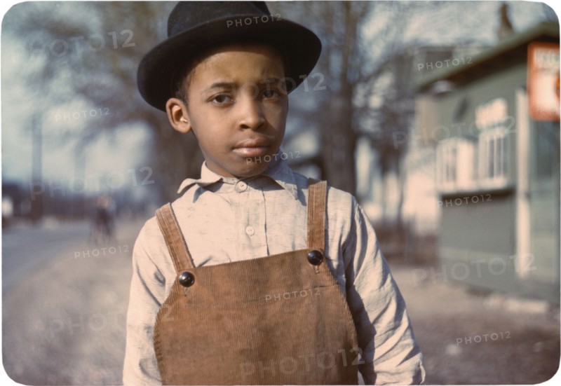 boy, child, African-American ethnicity, leisure, historical,