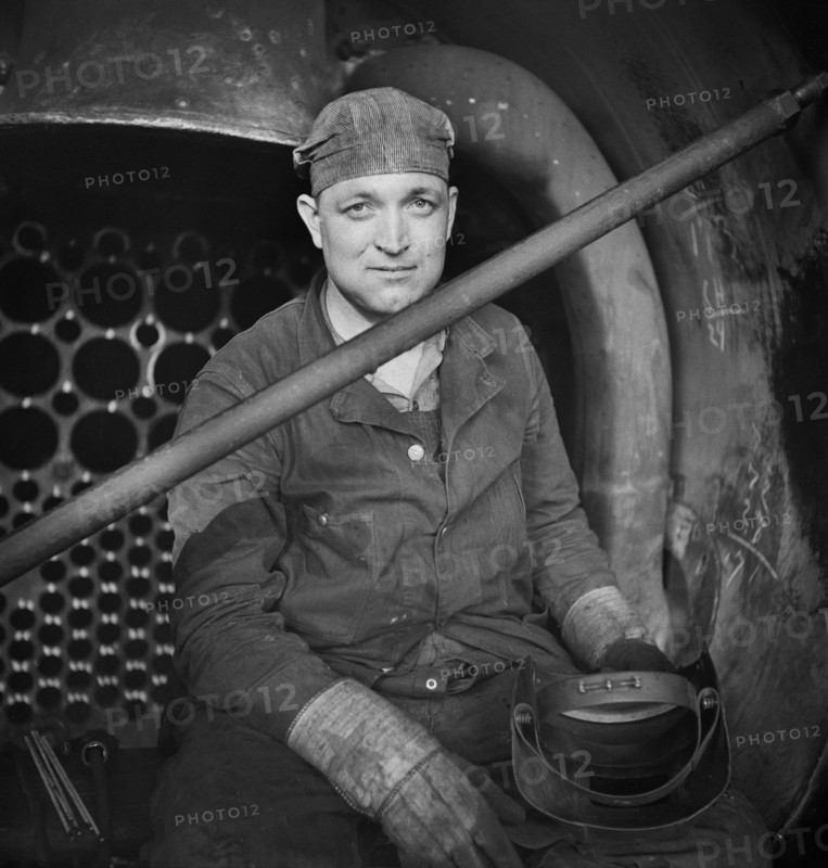 man, occupations, welder, railroad, historical,