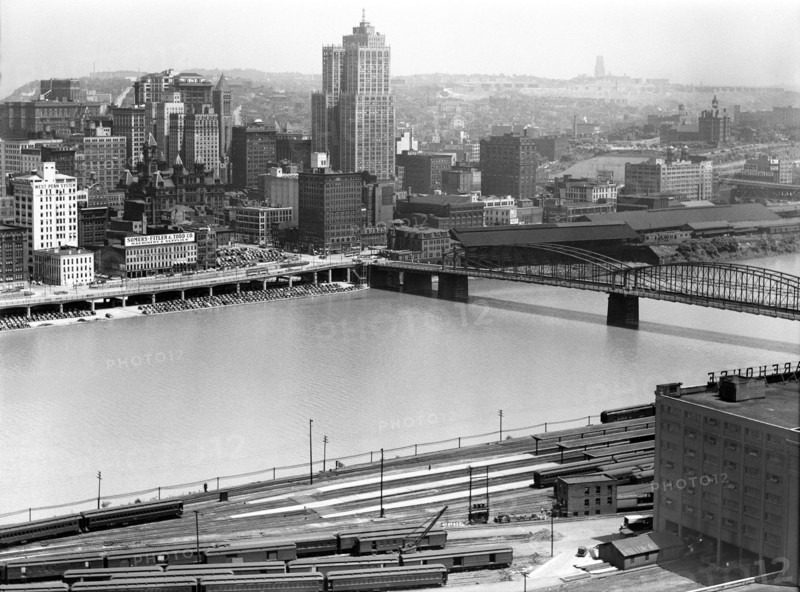 skyline, cityscape, Pittsburgh, Pennsylvania, historical,