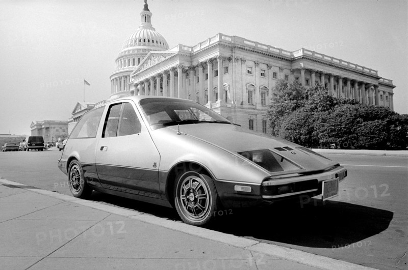 Electric car parked near U.S. Capitol Building