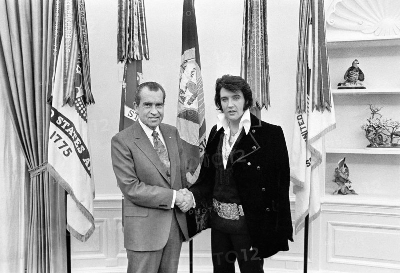 Elvis Presley meeting with U.S. President Richard M. Nixon at White House