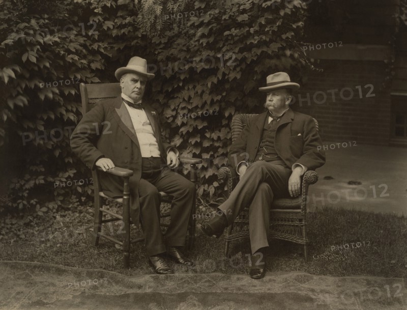 U.S. President William McKinley with U.S. Vice President Garret Hobart