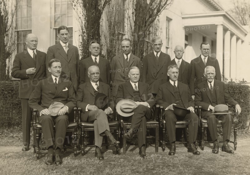 U.S. President Herbert Hoover (seated