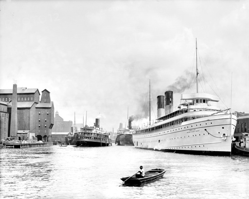 Steamships along Buffalo River